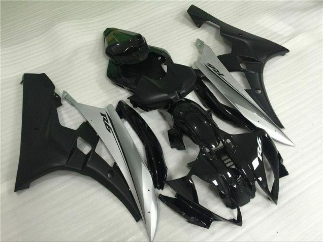 Best 2006-2007 Silver Black Yamaha YZF R6 Motorbike Fairing