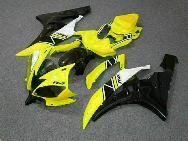 Best 2006-2007 Yellow Yamaha YZF R6 Bike Fairing