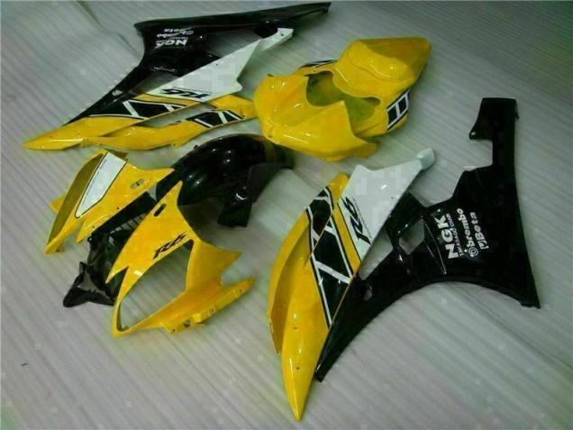 Best 2006-2007 Yellow Black Yamaha YZF R6 Motorbike Fairing