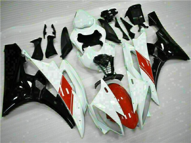 Best 2006-2007 White Yamaha YZF R6 Replacement Motorcycle Fairings
