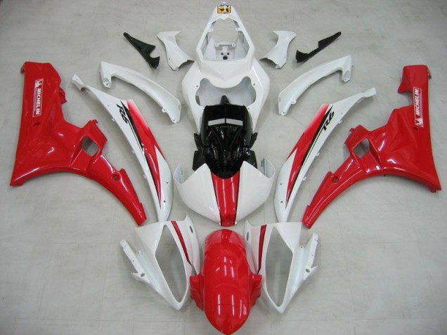Best 2006-2007 White Red Michelin Yamaha YZF R6 Motorcylce Fairings