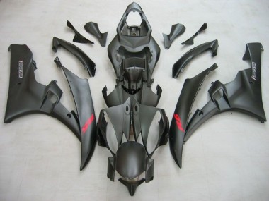 Best 2006-2007 Matte Black Yamaha YZF R6 Motorcycle Fairing Kits & Bodywork