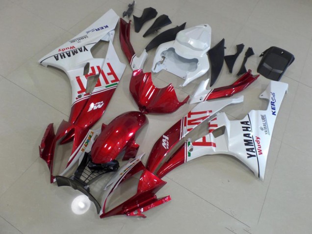 Best 2006-2007 Red Fiat Yamaha YZF R6 Motorcyle Fairings