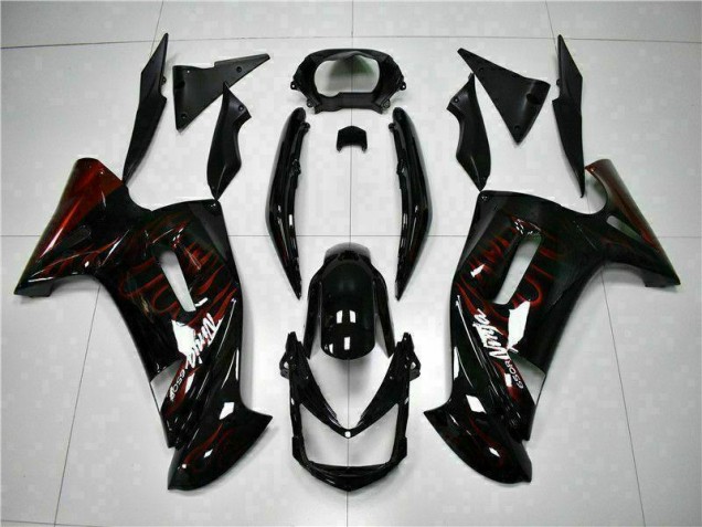 Best 2006-2008 Red Flame Kawasaki EX650 Motorcycle Fairing Best 2006-2008 Red Flame Kawasaki EX650 Motorcycle Fairing