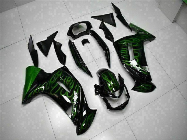 Best 2006-2008 Green Flame Kawasaki EX650 Motorcycle Fairing Kits Best 2006-2008 Green Flame Kawasaki EX650 Motorcycle Fairing Kits