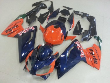 Best 2006-2011 Orange and Dark Blue Aprilia RS125 Bike Fairing