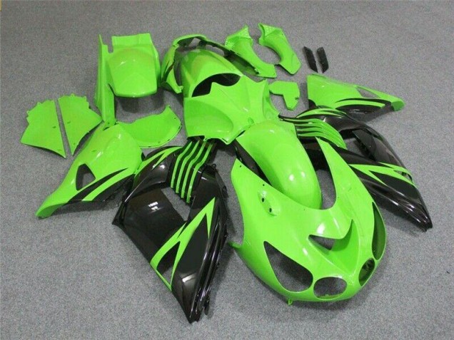 Best 2006-2011 Green Black Kawasaki ZX14R ZZR1400 Bike Fairings
