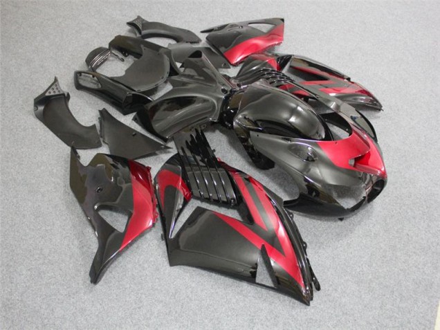 Best 2006-2011 Black Red Kawasaki ZX14R ZZR1400 Bike Fairings Best 2006-2011 Black Red Kawasaki ZX14R ZZR1400 Bike Fairings