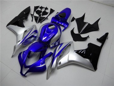 Best 2007-2008 Blue Silver Black Honda CBR600RR Replacement Motorcycle Fairings