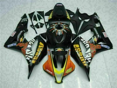 Best 2007-2008 Black Yellow Repsol 46 Honda CBR600RR Motorcycle Bodywork