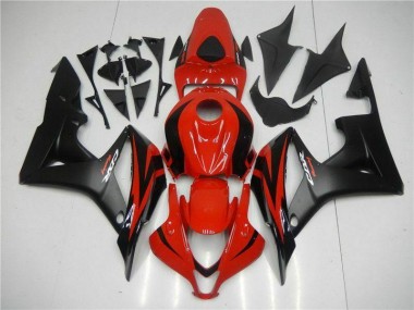 Best 2007-2008 Black Red Honda CBR600RR Motor Bike Fairings