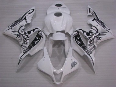 Best 2007-2008 Black White Honda CBR600RR Replacement Motorcycle Fairings