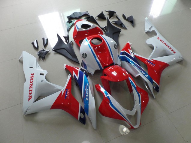 Best 2007-2008 White Red Blue HRC Honda CBR600RR Bike Fairing Kit Best 2007-2008 White Red Blue HRC Honda CBR600RR Bike Fairing Kit