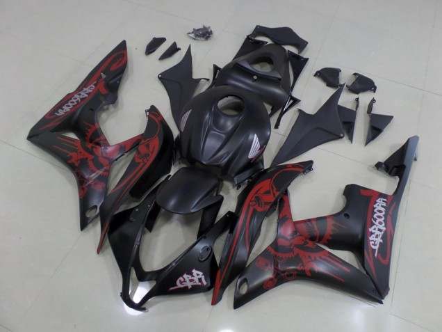 Best 2007-2008 Black Red Honda CBR600RR Motorcycle Bodywork Best 2007-2008 Black Red Honda CBR600RR Motorcycle Bodywork