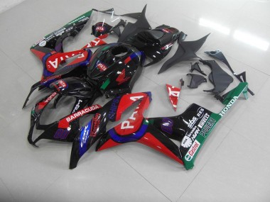 Best 2007-2008 Black Red Pata Honda CBR600RR Motorcycle Fairings Kits