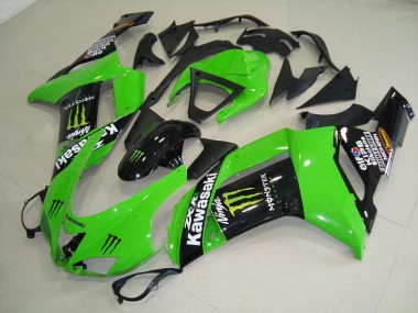 Best 2007-2008 Monster Green Kawasaki ZX6R Motorcycle Replacement Fairings