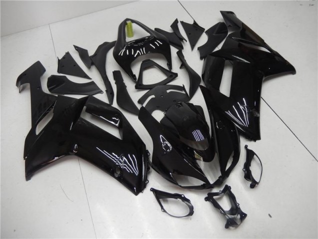 Best 2007-2008 Glossy Black Kawasaki ZX6R Motorcycle Bodywork Best 2007-2008 Glossy Black Kawasaki ZX6R Motorcycle Bodywork