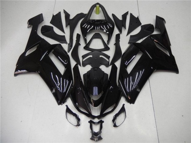 Best 2007-2008 Glossy Black Kawasaki ZX6R Motorcycle Bodywork Best 2007-2008 Glossy Black Kawasaki ZX6R Motorcycle Bodywork