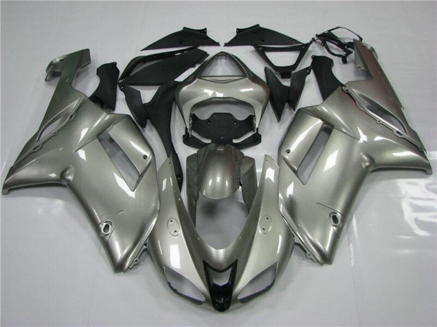 Best 2007-2008 Grey Kawasaki ZX6R Moto Fairings Best 2007-2008 Grey Kawasaki ZX6R Moto Fairings