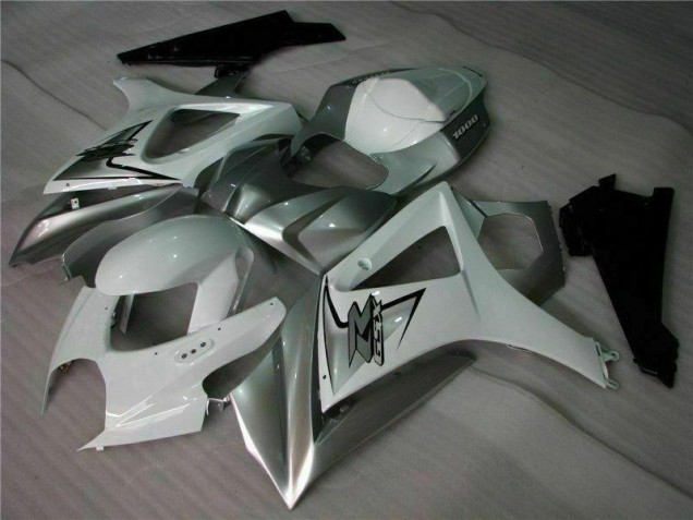 Best 2007-2008 Silver White Suzuki GSXR 1000 K7 Motorbike Fairing