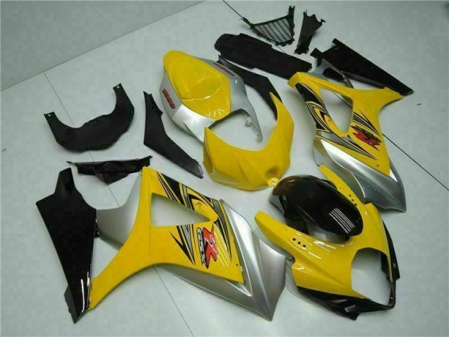 Best 2007-2008 Yellow Suzuki GSXR 1000 K7 Bike Fairing Kit