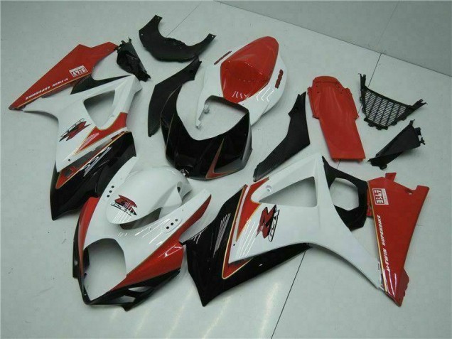 Best 2007-2008 Red White Suzuki GSXR 1000 K7 Motorcycle Bodywork Best 2007-2008 Red White Suzuki GSXR 1000 K7 Motorcycle Bodywork