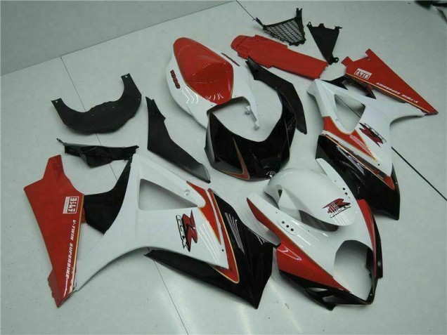 Best 2007-2008 Red White Suzuki GSXR 1000 K7 Motorcycle Bodywork Best 2007-2008 Red White Suzuki GSXR 1000 K7 Motorcycle Bodywork