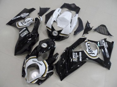 Best 2007-2008 Black Lucky Strike Suzuki GSXR 1000 K7 Bike Fairings
