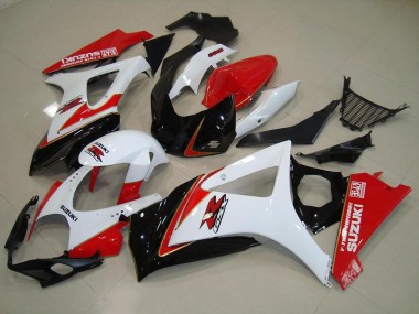 Best 2007-2008 White Red Black Suzuki GSXR 1000 K7 Replacement Motorcycle Fairings