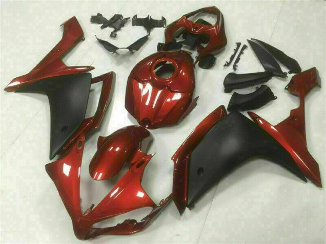 Best 2007-2008 Red Black Yamaha YZF R1 Bike Fairing Kit