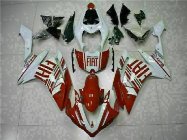Best 2007-2008 Red White Yamaha YZF R1 Motorcycle Fairings MF0836
