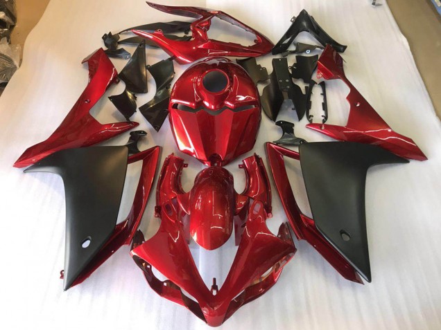 Best 2007-2008 Matte Black Red Yamaha YZF R1 Motorbike Fairing Kits