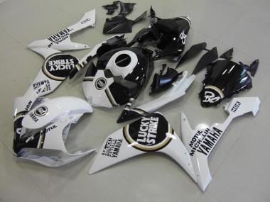 Best 2007-2008 Black Lucky Strike Yamaha YZF R1 Moto Fairings
