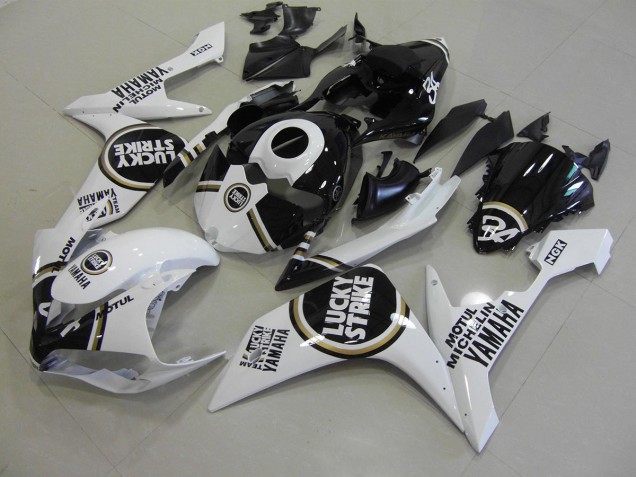 Best 2007-2008 Black Lucky Strike Yamaha YZF R1 Moto Fairings