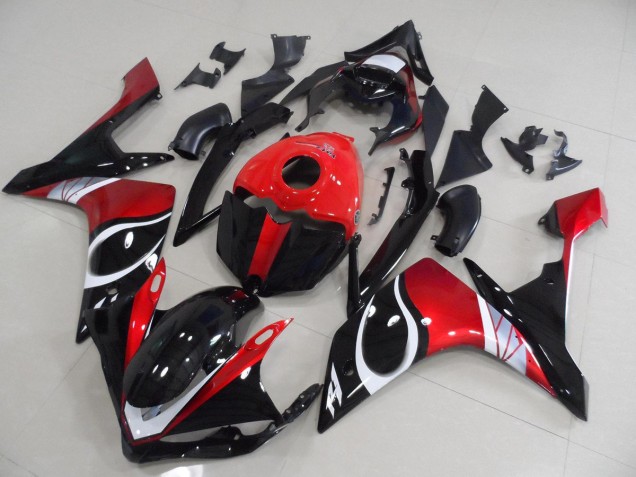 Best 2007-2008 Black Red Glossy Yamaha YZF R1 Motorcycle Replacement Fairings Best 2007-2008 Black Red Glossy Yamaha YZF R1 Motorcycle Replacement Fairings