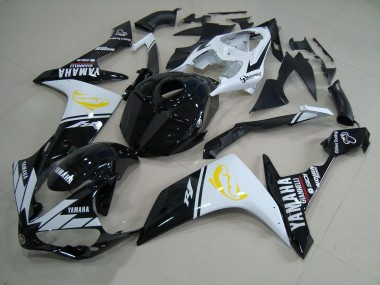 Best 2007-2008 Black White Dolphin Yamaha YZF R1 Motorcycle Fairings MF2230