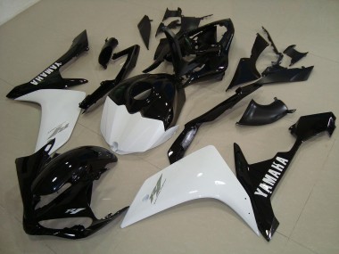 Best 2007-2008 Black White Gold Yamaha YZF R1 Replacement Fairings