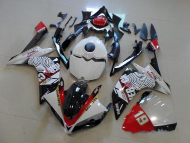 Best 2007-2008 Black White Red Yamaha YZF R1 Motorcycle Fairings MF2232