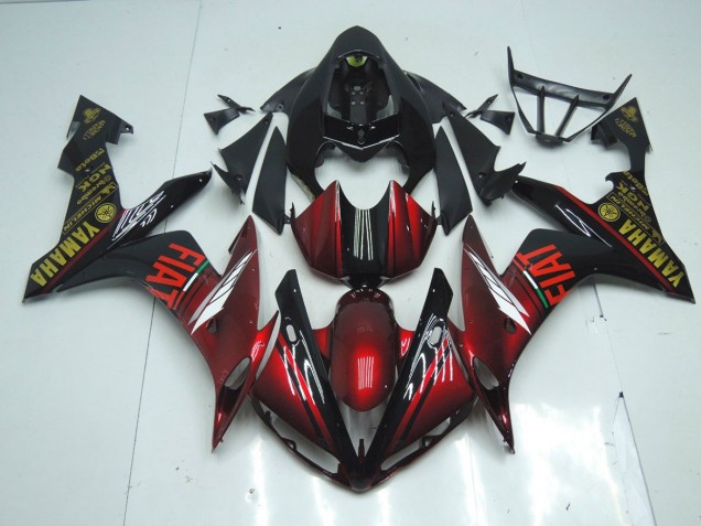 Best 2007-2008 Dark Glossy Black Yamaha YZF R1 Motorcycle Fairing Kits