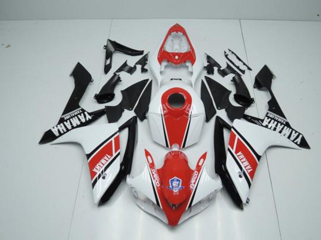 Best 2007-2008 Factory Red White Yamaha YZF R1 Motorbike Fairing Best 2007-2008 Factory Red White Yamaha YZF R1 Motorbike Fairing