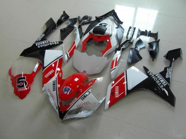 Best 2007-2008 Red White Stickers Yamaha YZF R1 Motorbike Fairing Kits