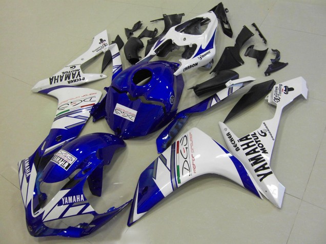 Best 2007-2008 White Blue Tri Colour Yamaha YZF R1 Motorcycle Replacement Fairings Best 2007-2008 White Blue Tri Colour Yamaha YZF R1 Motorcycle Replacement Fairings
