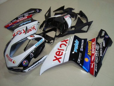 Best 2007-2012 Black Xerox Ducati 848 1098 1198 Motorcycle Fairings MF3984