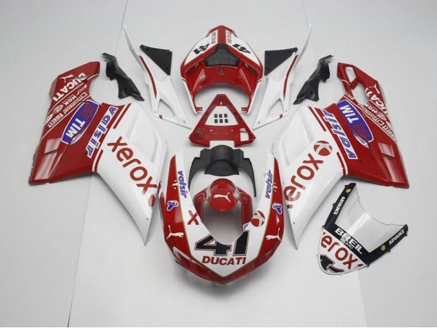 Best 2007-2014 OEM Style Xerox with 41 Ducati 848 1098 1198 Motorcyle Fairings