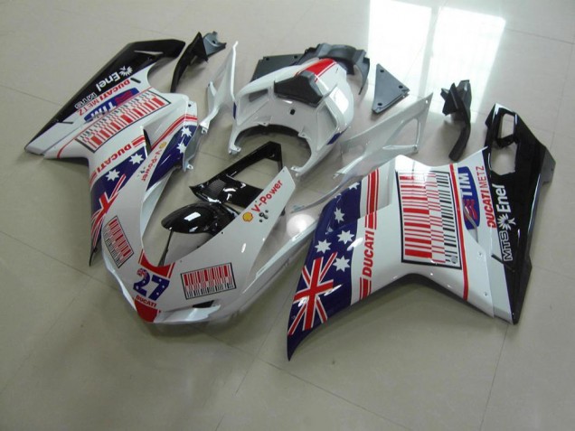 Best 2007-2014 White Blue Red Ducati 848 1098 1198 Bike Fairings Best 2007-2014 White Blue Red Ducati 848 1098 1198 Bike Fairings