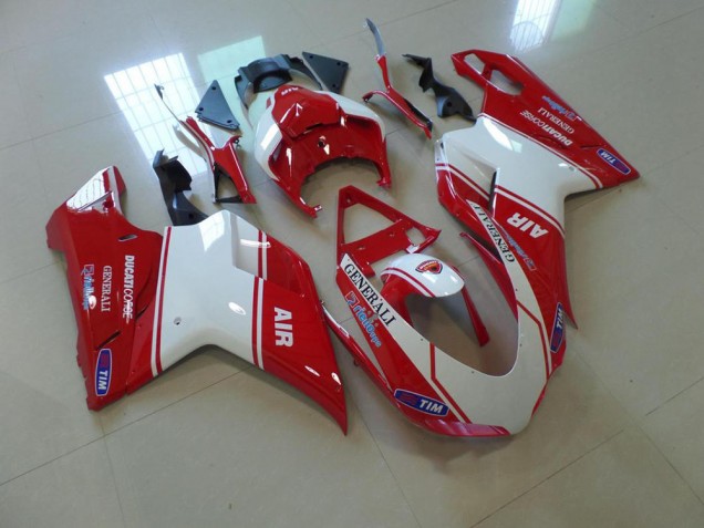 Best 2007-2014 Red and White Air Ducati 848 1098 1198 Motorbike Fairing Best 2007-2014 Red and White Air Ducati 848 1098 1198 Motorbike Fairing