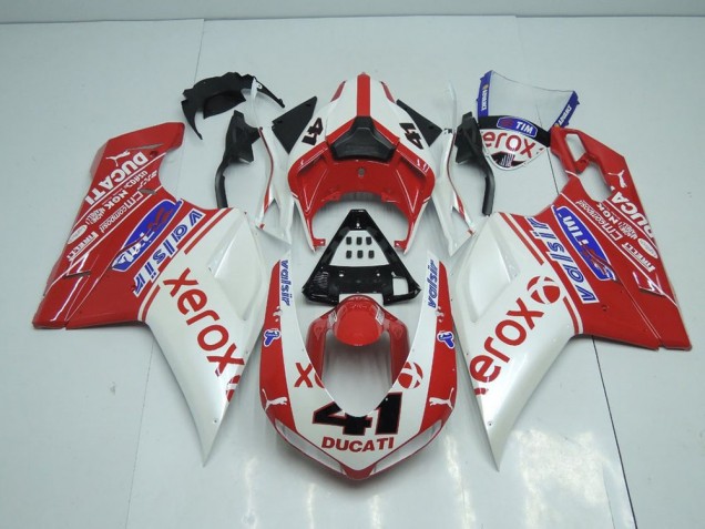 Best 2007-2014 Pearl White New Xerox Ducati 848 1098 1198 Motorbike Fairing Kits Best 2007-2014 Pearl White New Xerox Ducati 848 1098 1198 Motorbike Fairing Kits