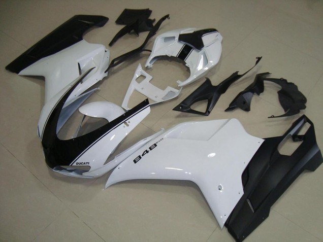 Best 2007-2014 White Matte Black Ducati 848 1098 1198 Motorcycle Fairing Best 2007-2014 White Matte Black Ducati 848 1098 1198 Motorcycle Fairing