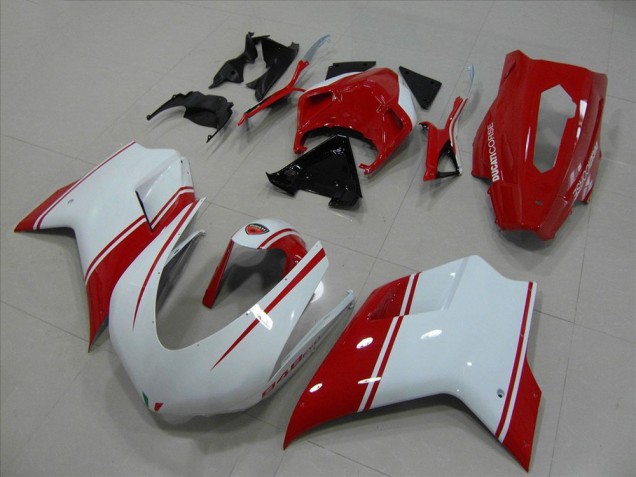 Best 2007-2014 White and Red Racing Version Ducati 848 1098 1198 Motorbike Fairing Best 2007-2014 White and Red Racing Version Ducati 848 1098 1198 Motorbike Fairing
