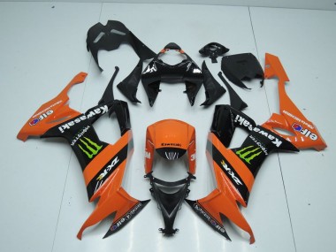 Best 2008-2010 Orange Monster Kawasaki ZX10R Motorbike Fairing